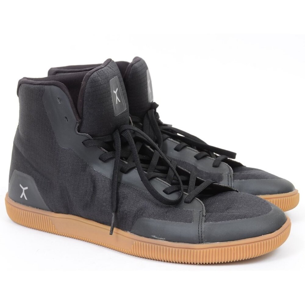 Flux Footwear Men's 12 Adapt High Top Trainer Black Gum Athletic Shoes Sneakers
